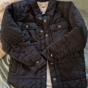 Old Navy- Navy Quilted Jacket- size 8 in boys